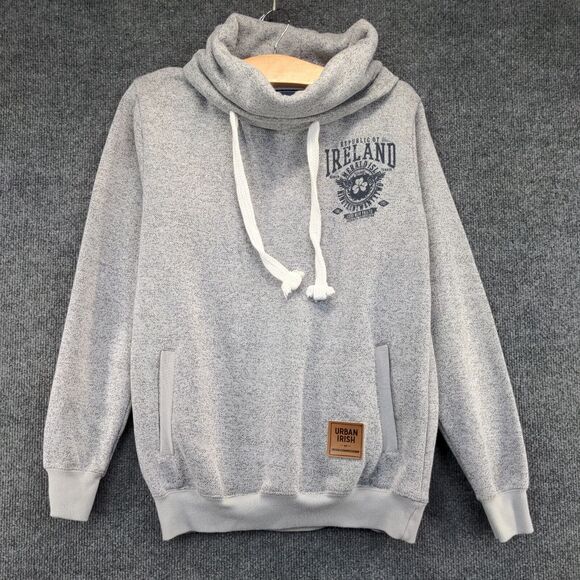 Urban Irish Republic of Ireland Knit Sweatshirt Gray Mens XS Long Sleeve - Picture 2 of 14